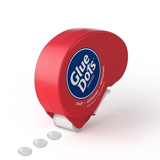 Glue Dots Permanent Dot N' Go Craft Dispenser with 200 (.375 Inch) Adhesive Dots (04484), red | Amazon (US)