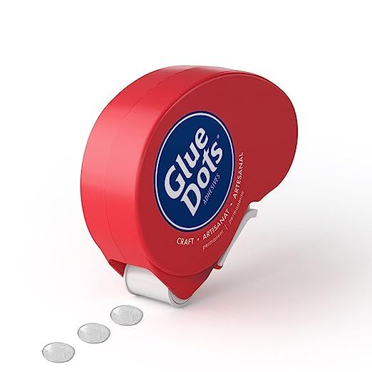 Glue Dots Permanent Dot N' Go Craft Dispenser with 200 (.375 Inch) Adhesive Dots (04484), red | Amazon (US)