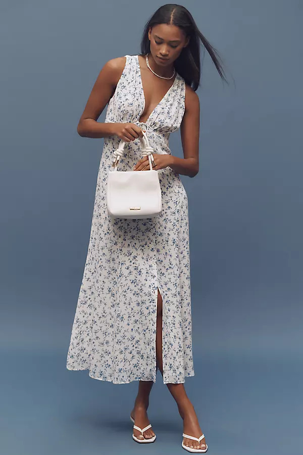 Ceara V-Neck Midi Dress | Anthropologie (US)