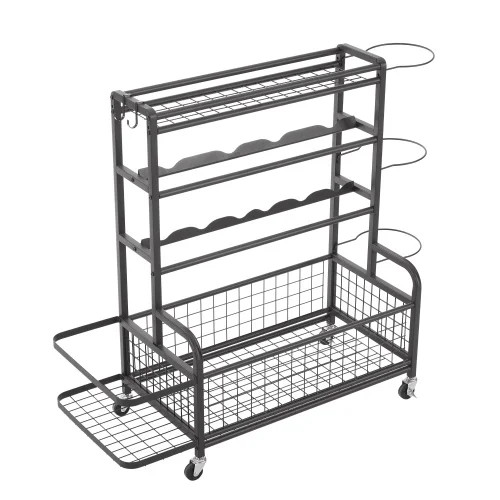 Furvclv Garage Sports Equipment Organizer, 200lbs Capacity Storage Rack With Wheels, Mobile Cart ... | Walmart (US)