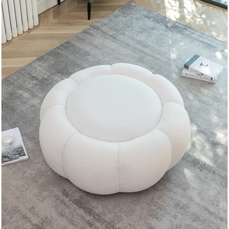 Demetrius Upholstered Round Cocktail Ottoman | Wayfair North America