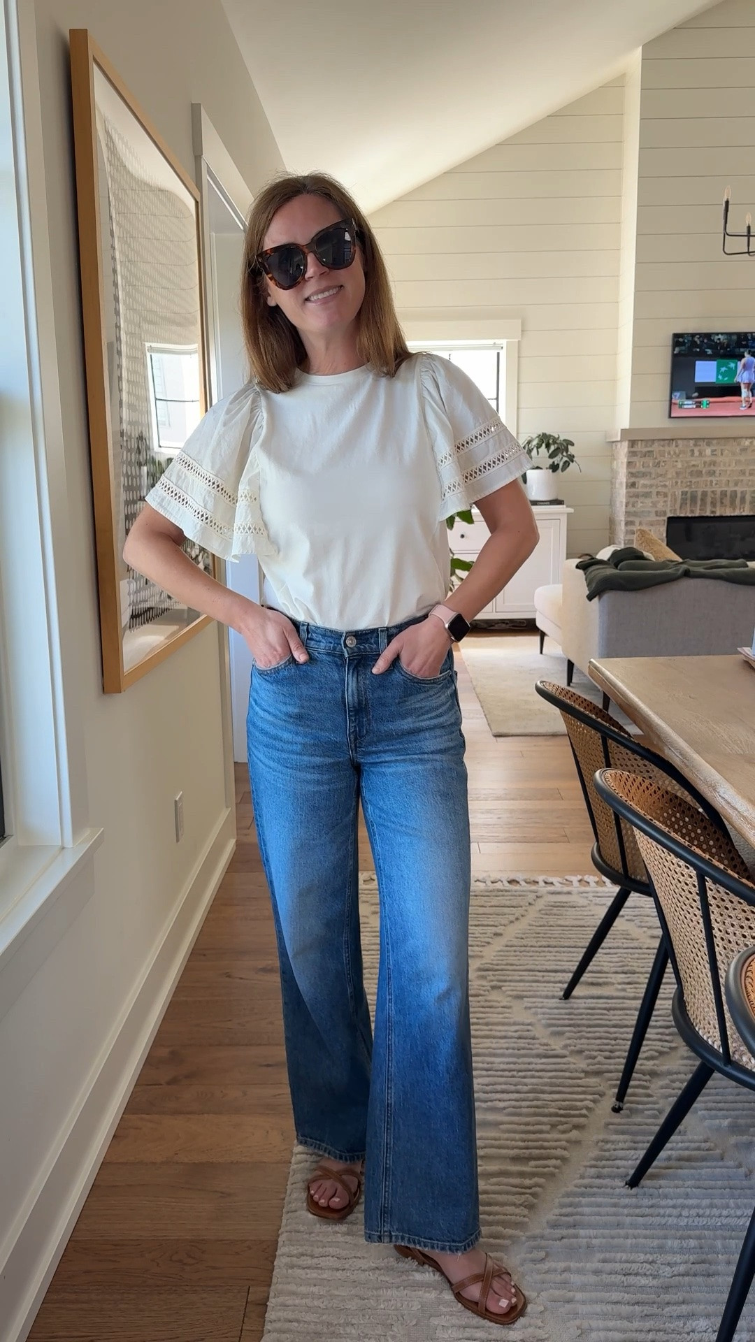Top size XS
Jeans I went up a size to 25, SHORT inseam

#LTKdayinmylife #LTKgrwm #LTKootd