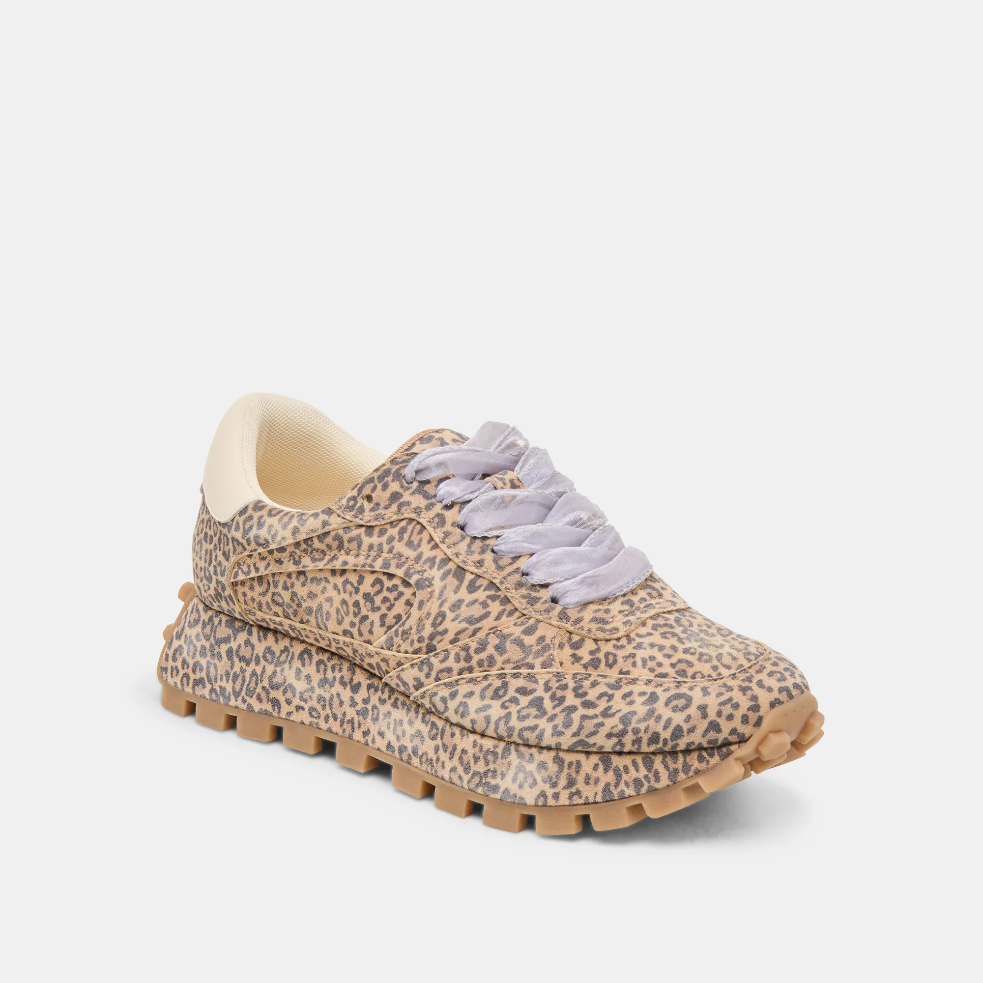 Tricia Tan Leopard Printed Suede Sneakers | Dolce Vita | DolceVita.com