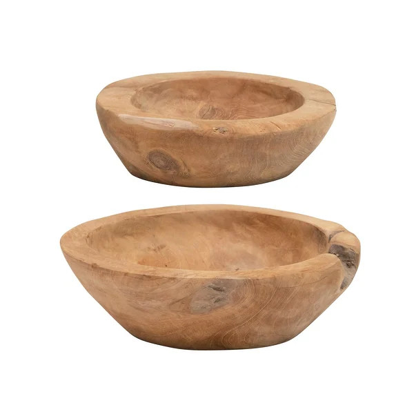 Teakwood Bowls, Set of 2 (Each One Will Vary) | Bed Bath & Beyond