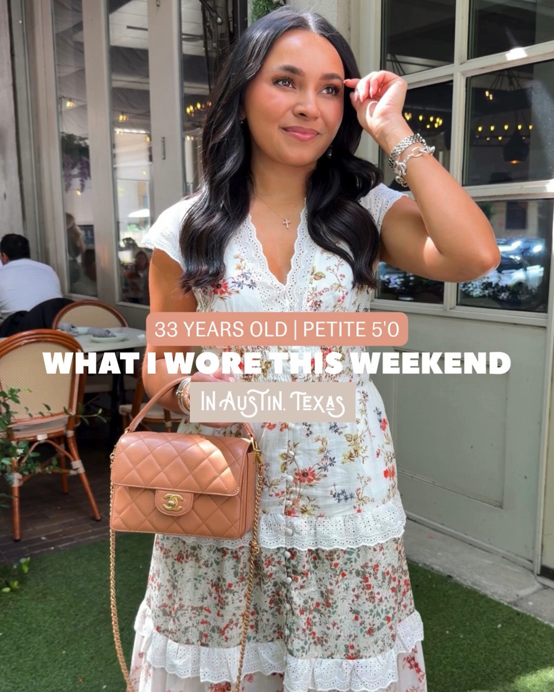 What I wore this weekend!
For reference: I’m 5’0, petite, 32b bra size, and 2/26 in bottoms, pear shaped. 
*Everything I share is unaltered! TTS means true to size. Between size 5-6.5 in shoes

Denim jacket size xs petite TTS
White tee size xxs petite TTS
Black pants size xs petite TTS
Sneakers size 6 TTS

White peplum Top size 2 - sized up a size 
Jeans size 26 regular TTS
Gold Sandals size 5 TTS

Red gingham dress size xxs TTS - also comes in petite sizing!
Red cardigan size xxs TTS
Gold sandals size 5 TTS

Navy Dress size xs - sized up a size, runs small under the bust so i sized up a size
Clear heels size 5 TTS
Wrap in color baby blue 

Floral maxi dress size xxs petite TTS 

Tan sandals in sienna tan size 6 - sized up one whole size

Blue cameo dress size xxs TTS
Gold sandals size 5 TTS

#LTKootd #LTKPetite #LTKSaleAlert