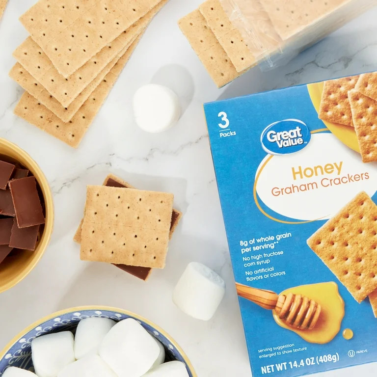 Great Value Honey Graham Crackers, 14.4 oz, 8 Count | Walmart (US)