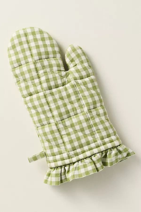 Brynn Gingham Oven Mitt | Anthropologie (US)