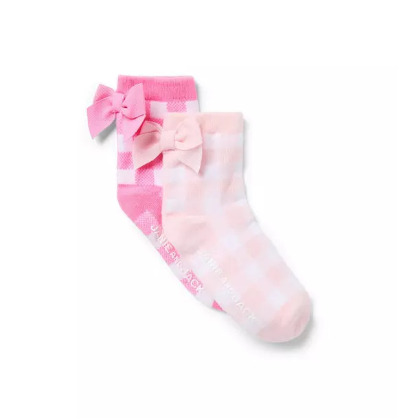 Gingham Bow Sock 2-Pack | Janie and Jack