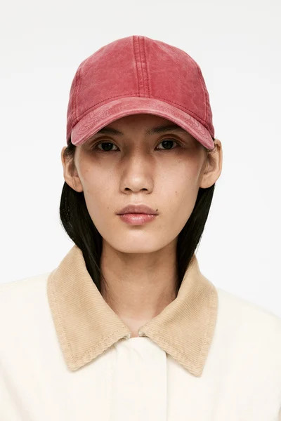 Washed Cotton Cap – Red – Women – ARKET GB | Arket UK