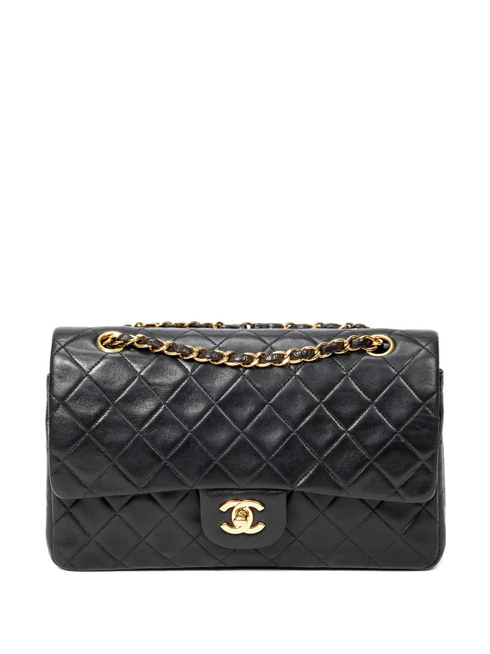CHANEL Pre-Owned 1997-1999 Classic Double Flap 26 quilted chain bag - Black | Farfetch Global