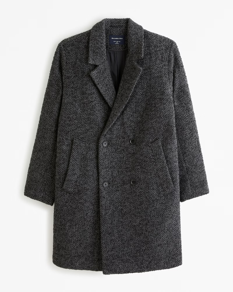 Double Breasted Wool-Blend Coat | Abercrombie & Fitch (US)