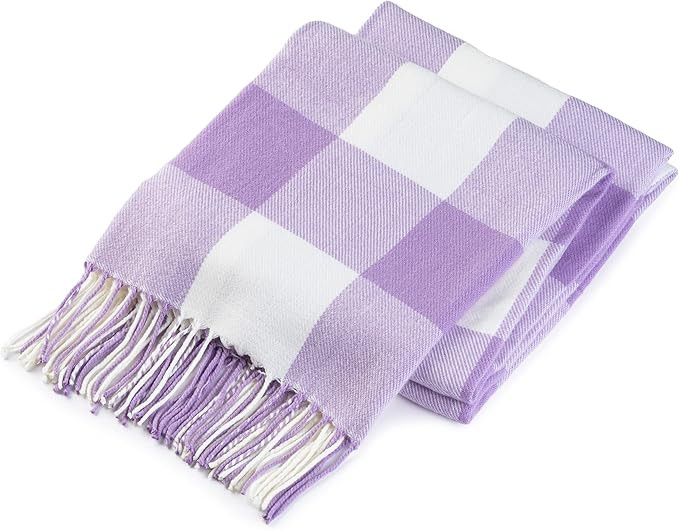 Buffalo Plaid Throw Blanket for Couch - Farmhouse Style Throws with Check Pattern - Soft Light Wo... | Amazon (US)