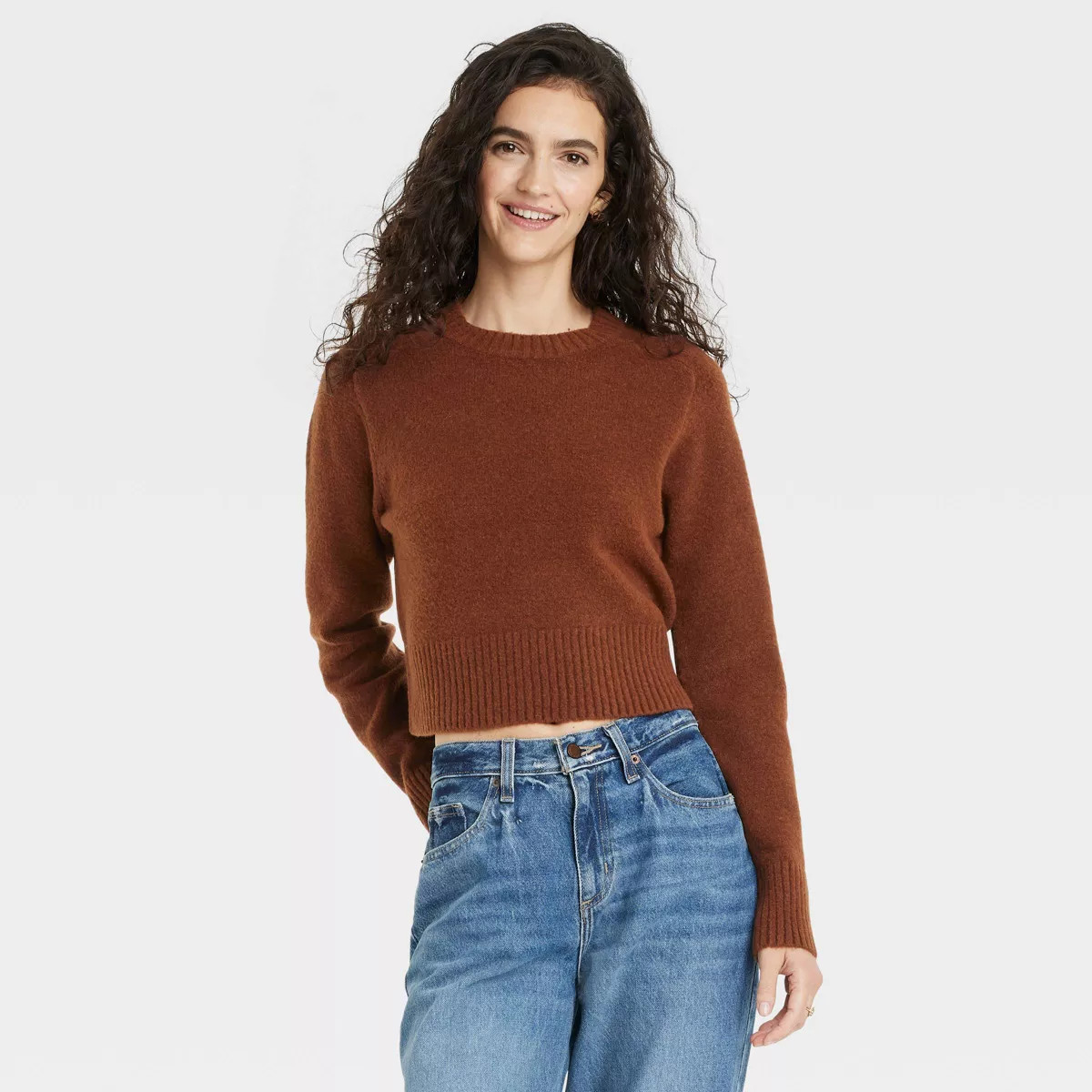 Women's Crew Neck Cashmere-Like Pullover Sweater - Universal Thread™ | Target