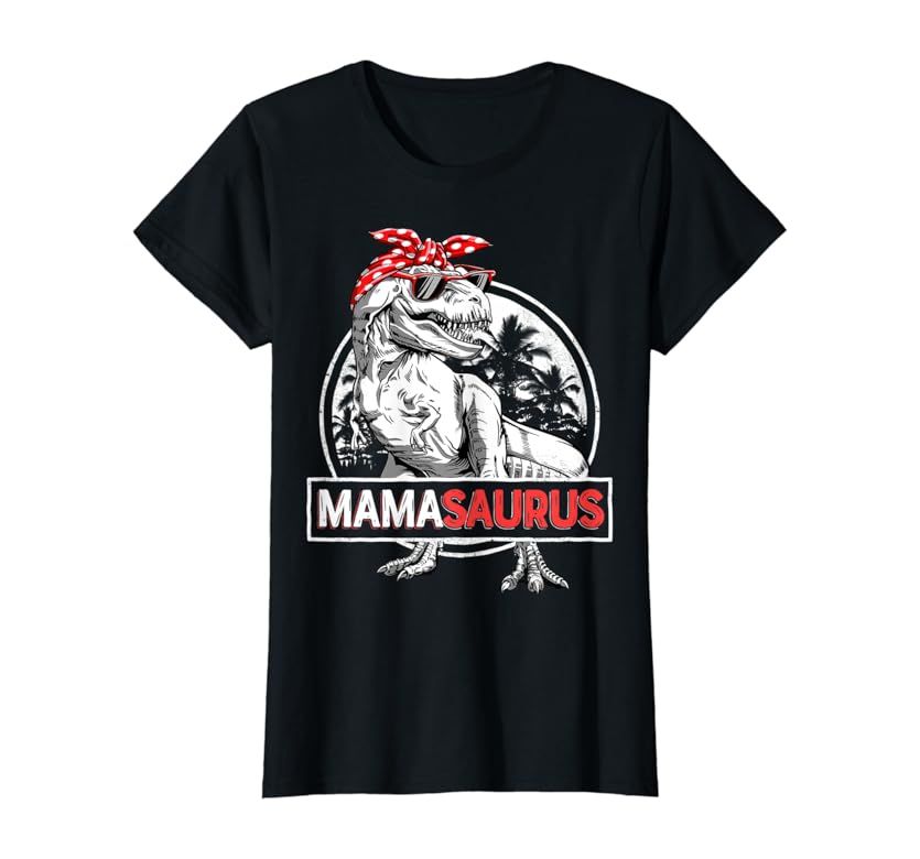 Mamasaurus T rex Dinosaur Funny Mama Saurus Mother's Family T-Shirt | Amazon (US)
