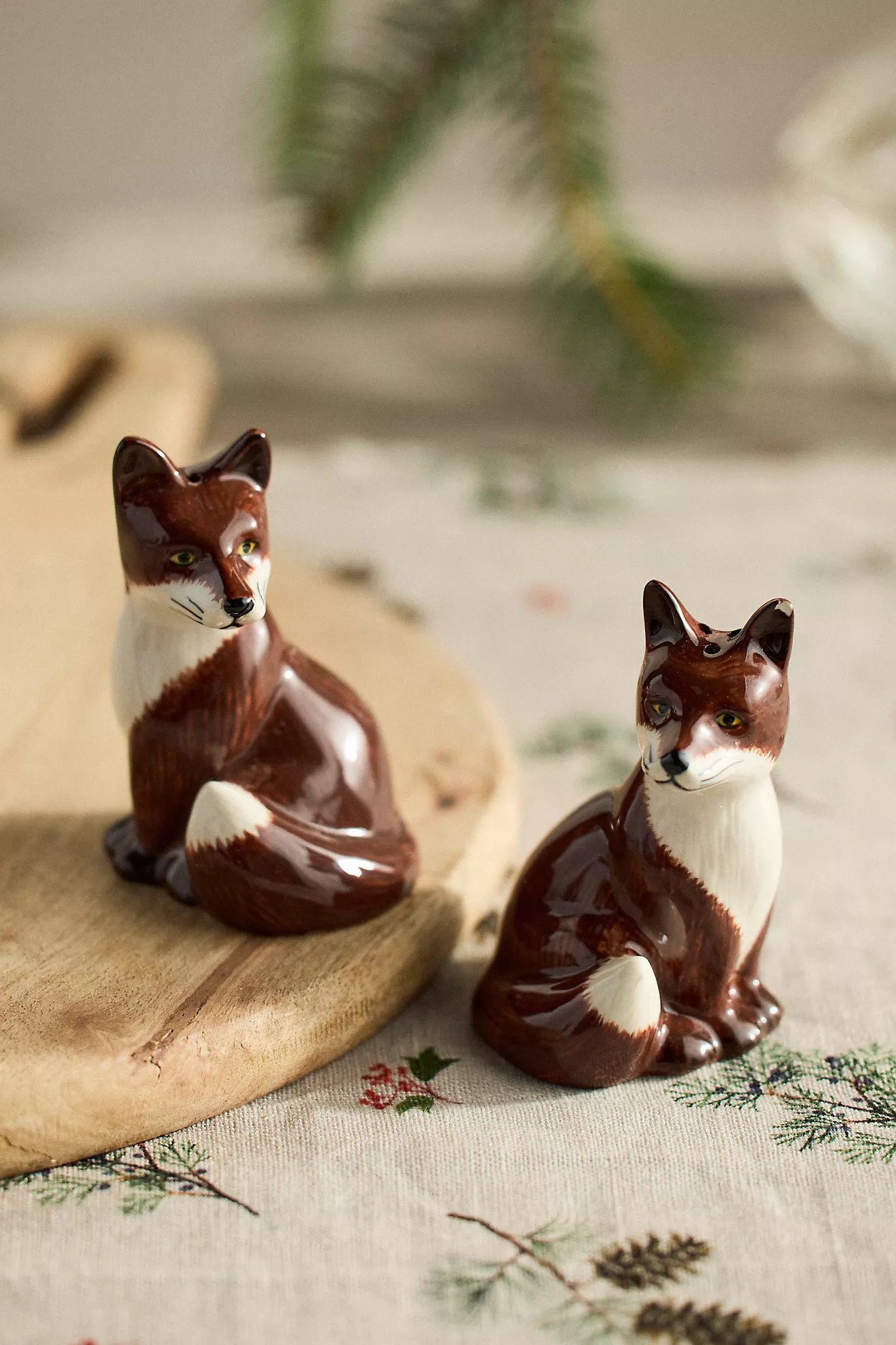 Quail Ceramics Woodland Friends Salt + Pepper Shakers | Anthropologie (US)