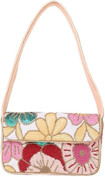 Indian Shelf Premium Handcrafted Floral Beaded Shoulder Bags for Women, Girls - Women Evening Pur... | Amazon (US)