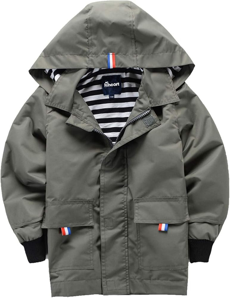 Hiheart Boys Girls Waterproof Hooded Jackets Cotton Lined Rain Jackets | Amazon (US)