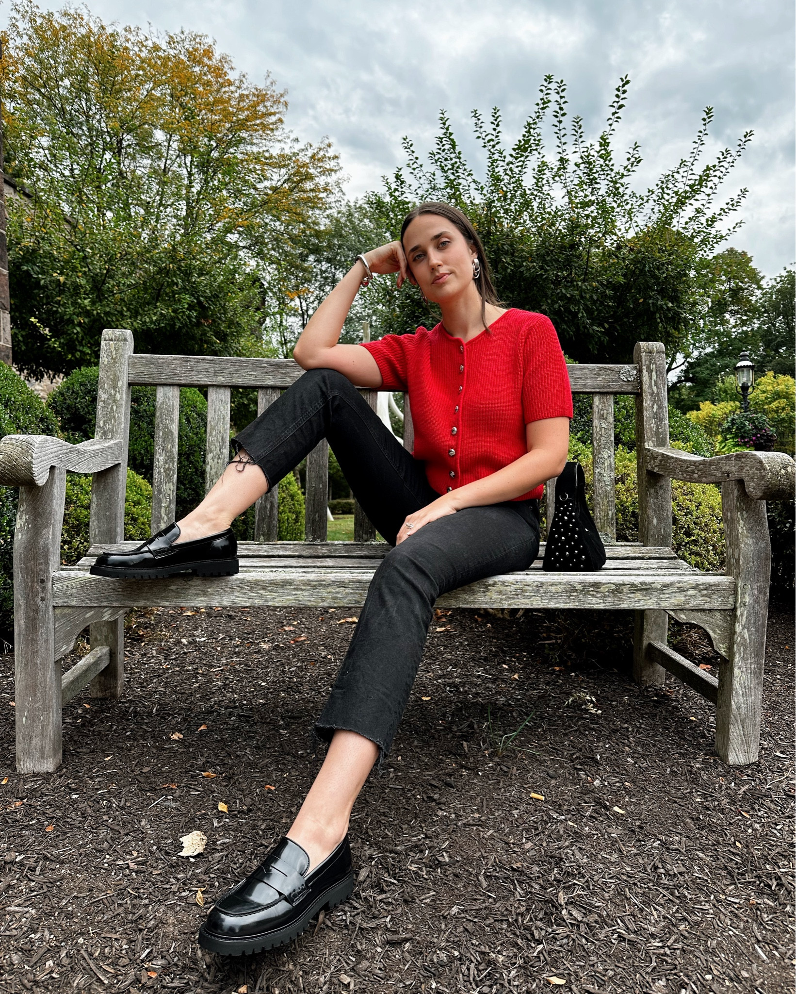 Wearing a medium in the red top and a 6 in the jeans (sized up). 

Fall outfit inspo 

#LTKStyleTip #LTKFindsUnder50 #LTKBeauty