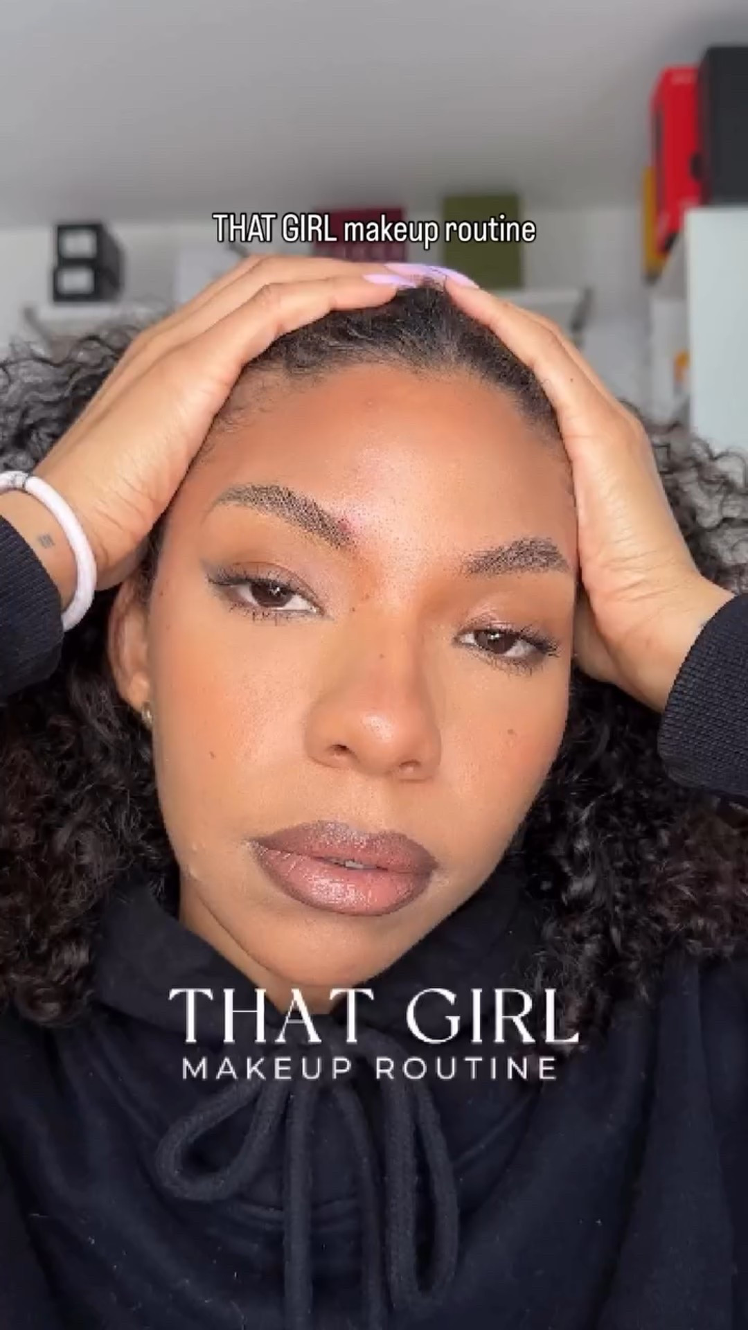 That Girl Makeup Routine 

just settling down from a horrid stress breakout 🥲these classes have been kicking my butt but we’re 1 month down, staying focused and nothing picks us up more than a makeup routine you’re going to love everytime. It’s been a bit cool these past few days and it was safe enough for me to wear some light foundation. 

products used: 
@lacolorscosmetics peach corrector
@patricktabeauty hydra luxe foundation #15 golden neutral
@elfcosmetics laminating brow gel
@covergirl brow filler “medium brown”
@narsissist radiant creamy concealer “Sucre d’orge” 
@esteelauder double wear concealer in 4N
@hudabeauty setting powder “pound cake”
@wetnwildbeauty “simma brown now”
@covergirl outlast forever “cloud nine” 
@avoninsider lip butter “tease me”

#makeup #makeuptutorial #makeuproutine #thatgirlaesthetic #makeupreel #beautycreator #latinacontentcreator #grwsachi #discoverunder10k #createtoinspire #makeupcommunity #baddiemakeup