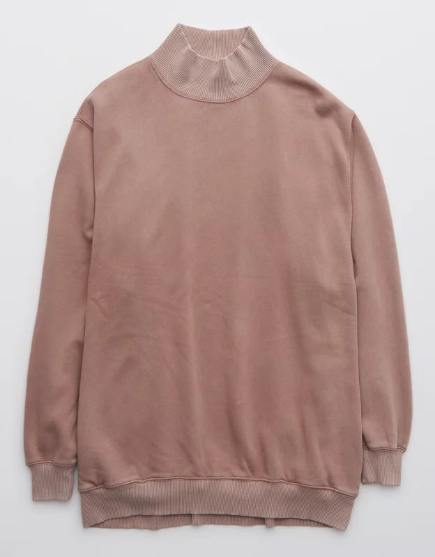 Aerie The Sweat Everyday Cozy Mock Neck Sweatshirt | American Eagle Outfitters (US & CA)