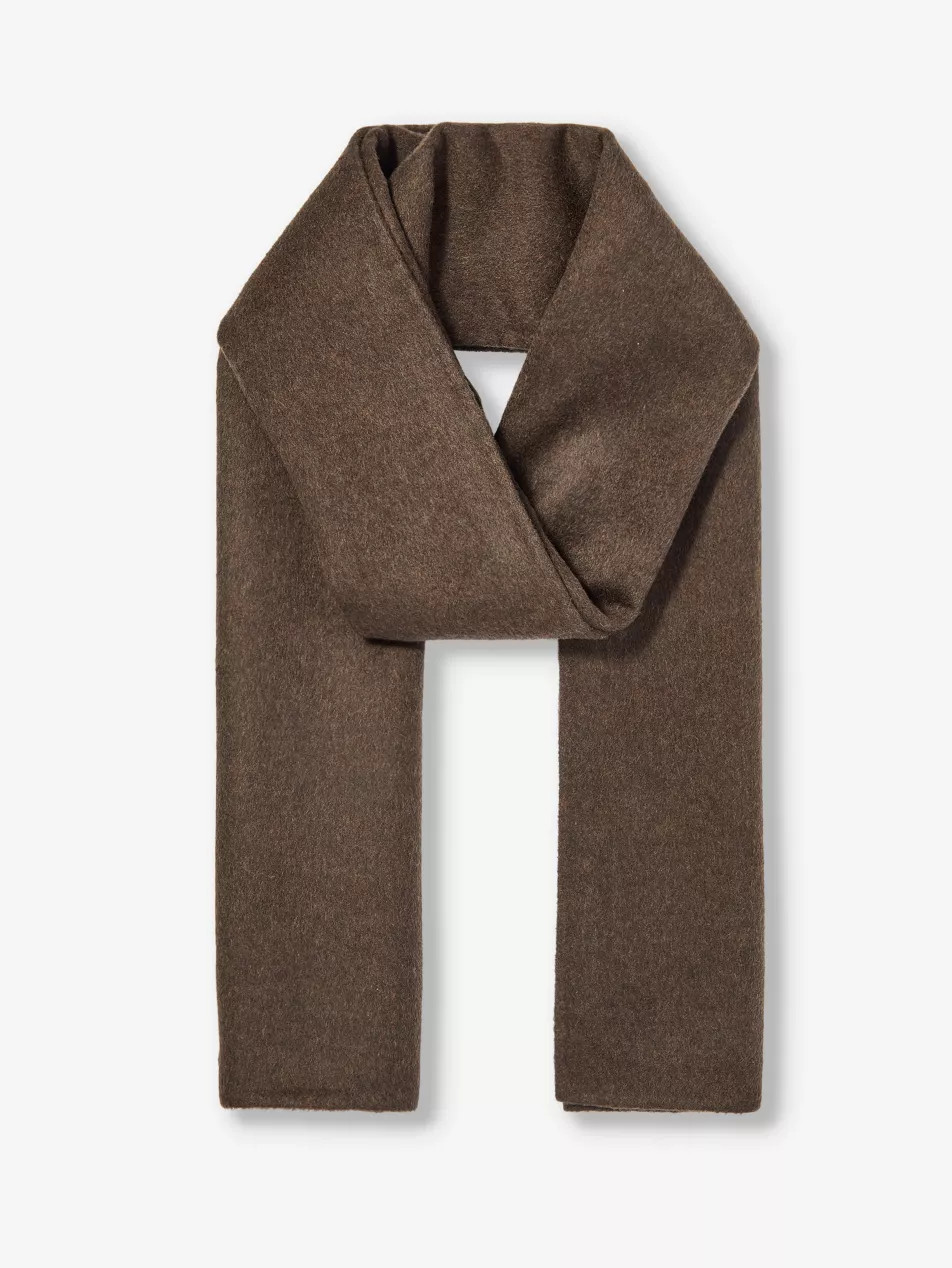 Rectangular wool-cashmere blend scarf | Selfridges