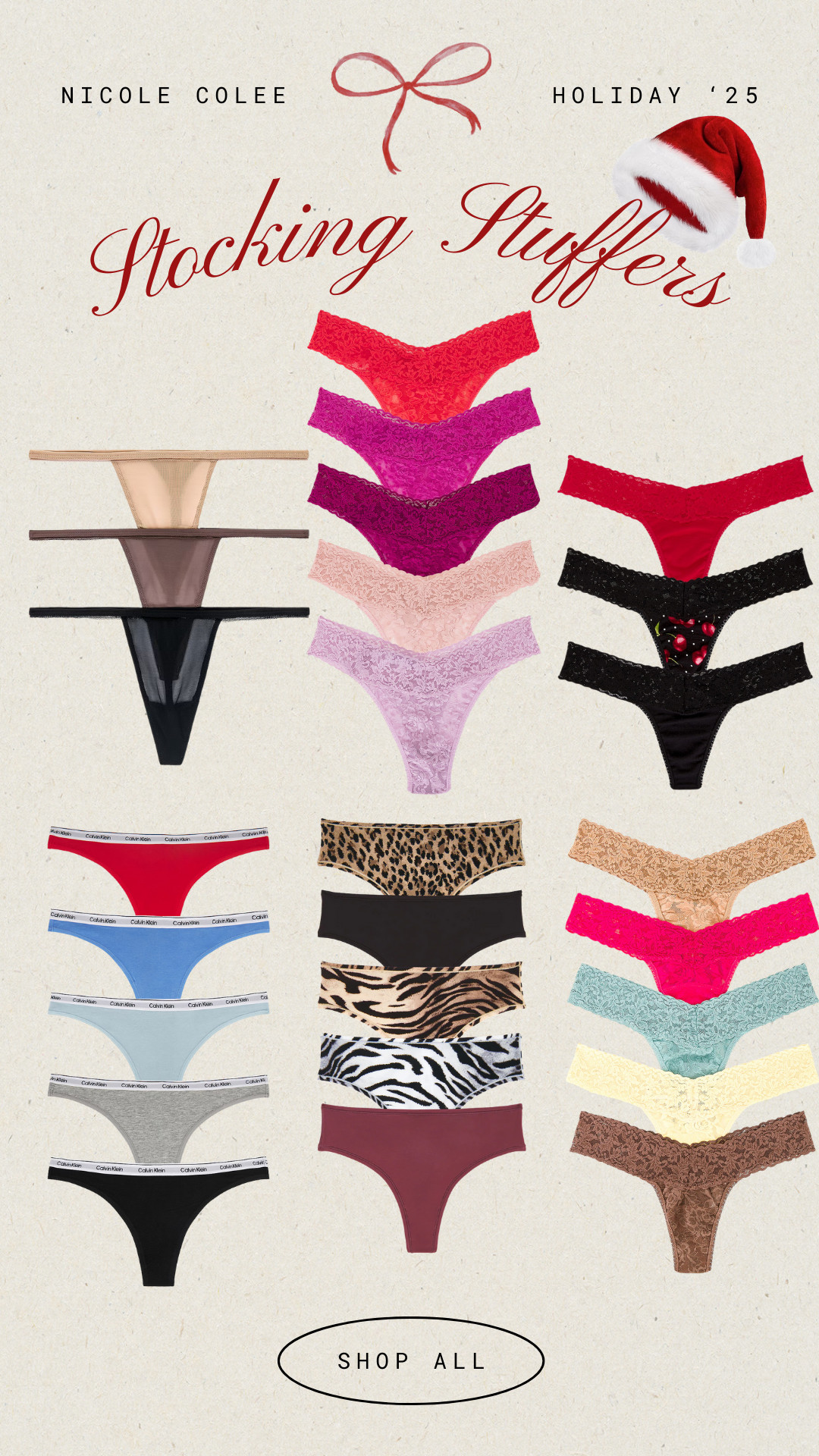 Stocking stuffers that she really wants!1  Shop my favorite thong selections here!

Nicole Colee, Gifts for her, gift ideas, chirstmas presents, christmas gift 

 

#LTKGiftGuide #LTKHoliday #LTKSeasonal