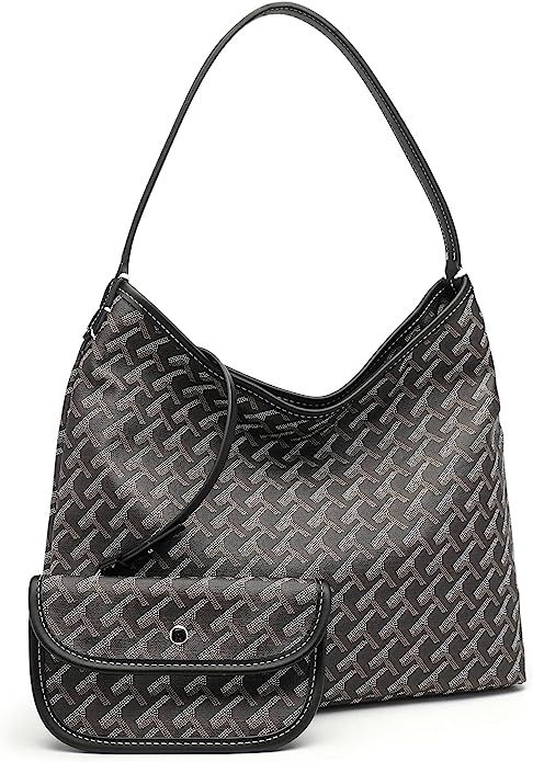 textmenow Women's Shoulder Handbags Luxury Purses for Women Hobo Handbags PU Leather Totes Bag wi... | Amazon (US)