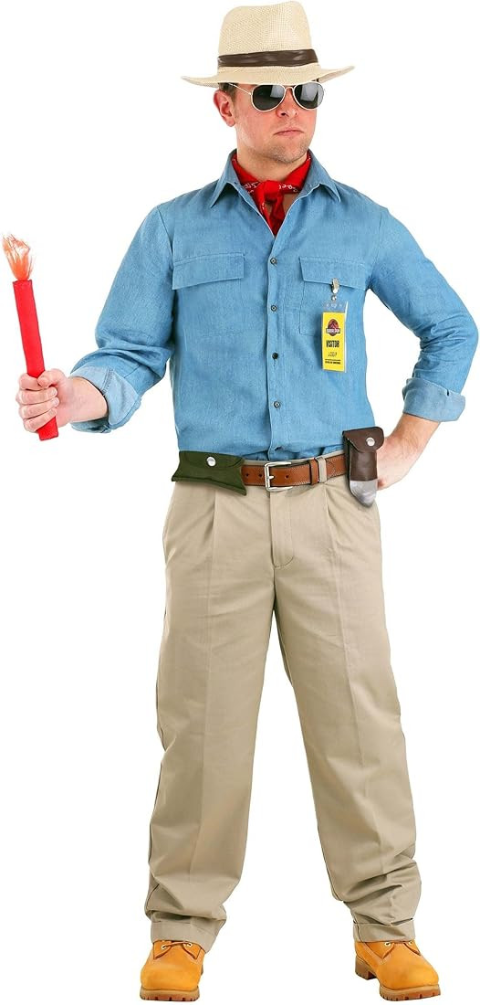 Jurassic Park Dr. Grant Costume for Men, Adventurous Dr. Alan Grant Movie Outfit, for Halloween a... | Amazon (US)