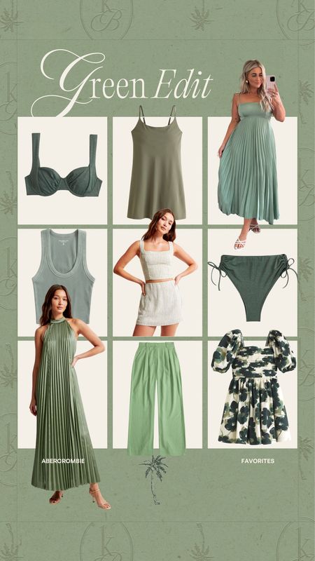 Alll the green I’m currently loving from Abercrombie🌴🥥 #green #vacation #abercrombie 

#LTKswim #LTKmidsize #LTKfindsunder50