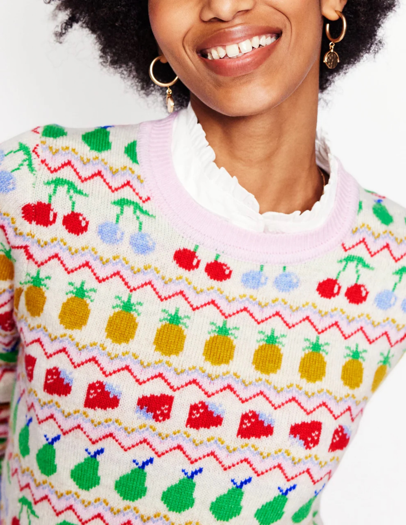 Fruity fun sweater

#LTKover50style #LTKFashionMonth #LTKmidsize