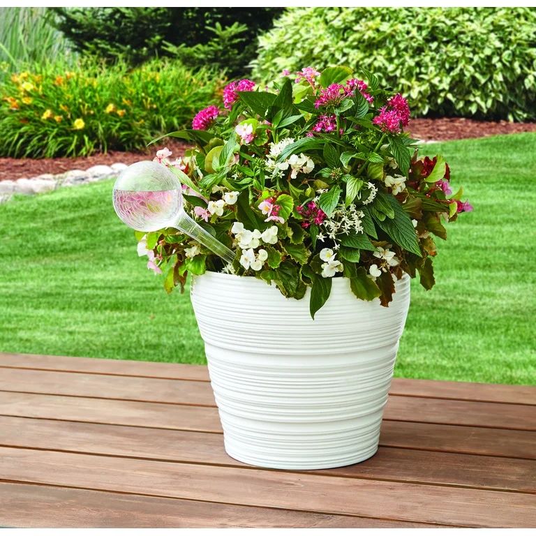 Mainstays 12 inch Round Plastic Self Watering Globe for Planters | Walmart (US)
