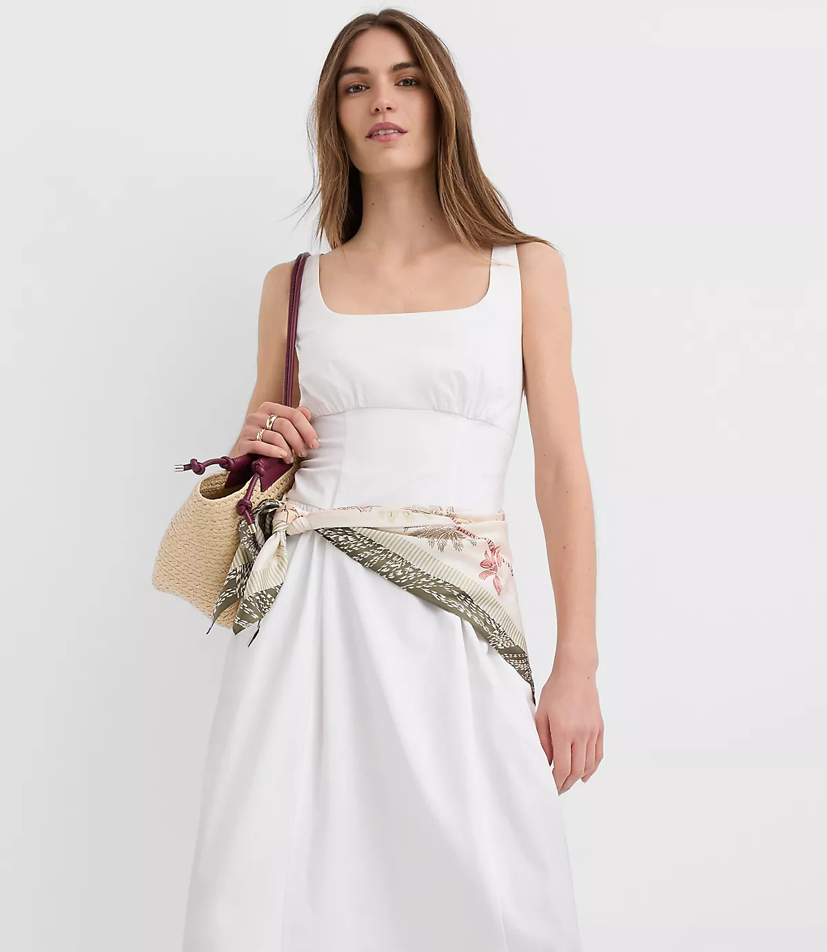 Seamed Waist Midi Pocket Dress | LOFT