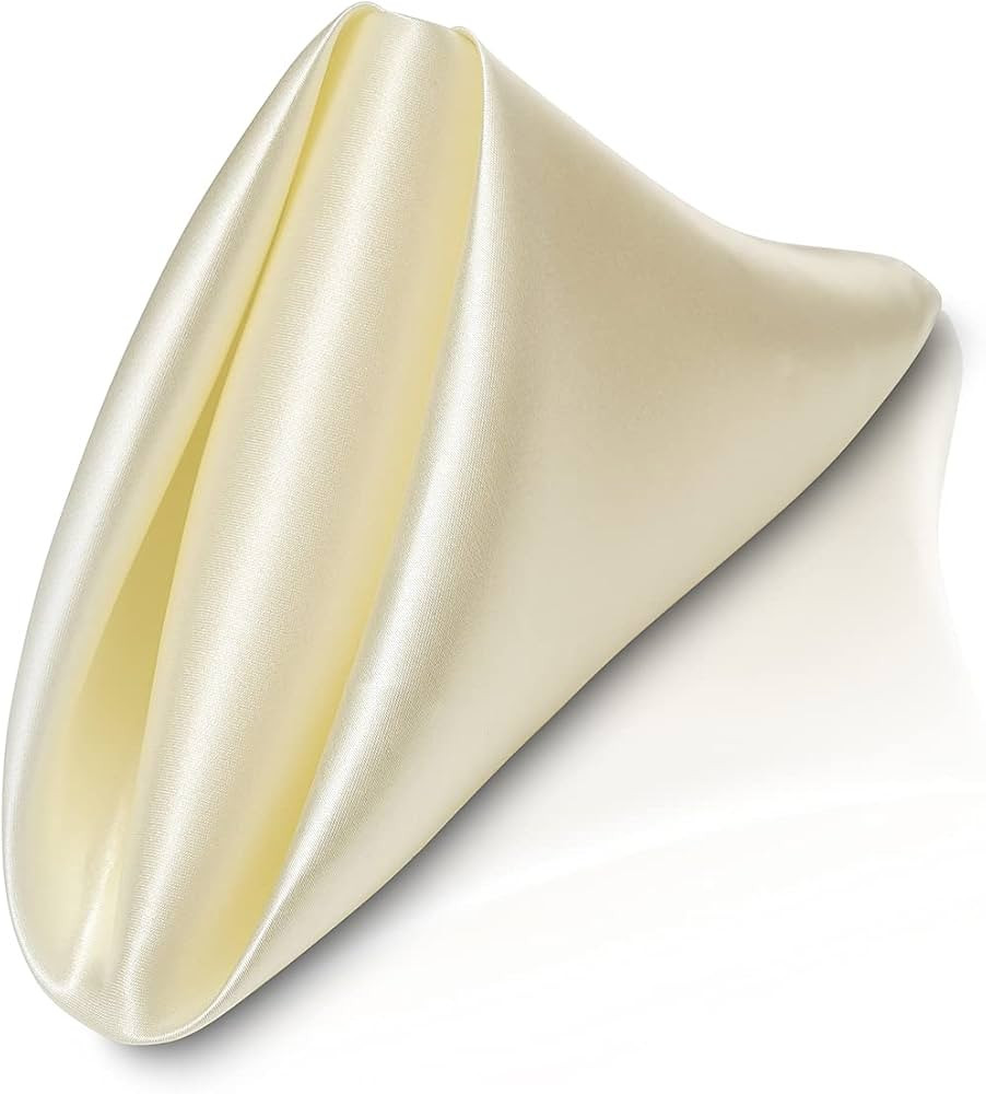 Rosyeer 12 Pieces Kithchen Cloth Napkins 20 by 20 Inchese Reusable Linen Satin Dinner Napkins for... | Amazon (US)