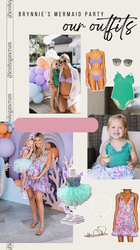 What we wore for Brynnie’s mermaid party! She loved her mermaid swimsuit and I found the cutest bump-friendly dress to fit the color palette 🫶🏼 

Mermaid party, mermaid themed birthday, toddler birthday party ideas, mermaid outfits, toddler mermaid dress

#LTKFind #LTKkids #LTKfamily
