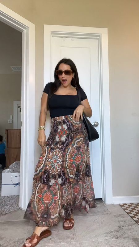 Maxi skirt win!! Top small, skirt small, shoes are tts. 

Amazon fashion, casual style, petite style, casual outfit, spring fashion 

#LTKstyletip #LTKfindsunder50