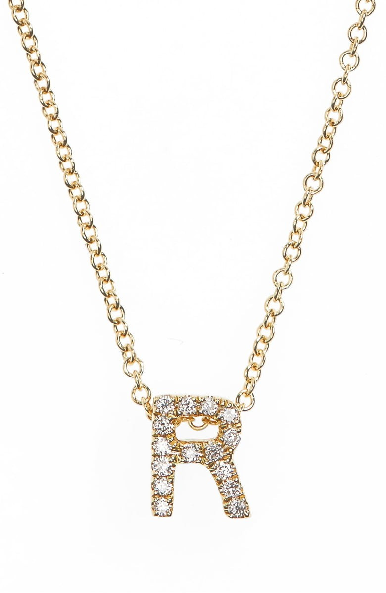 Bony Levy 18k Gold Pavé Diamond Initial Pendant Necklace (Nordstrom Exclusive) | Nordstrom