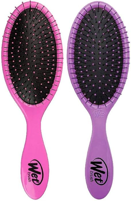 Wet Brush Detangling Brush, Original Detangler (Pink & Purple, 2 Pack), Wet & Dry Tangle-Free Hai... | Amazon (US)