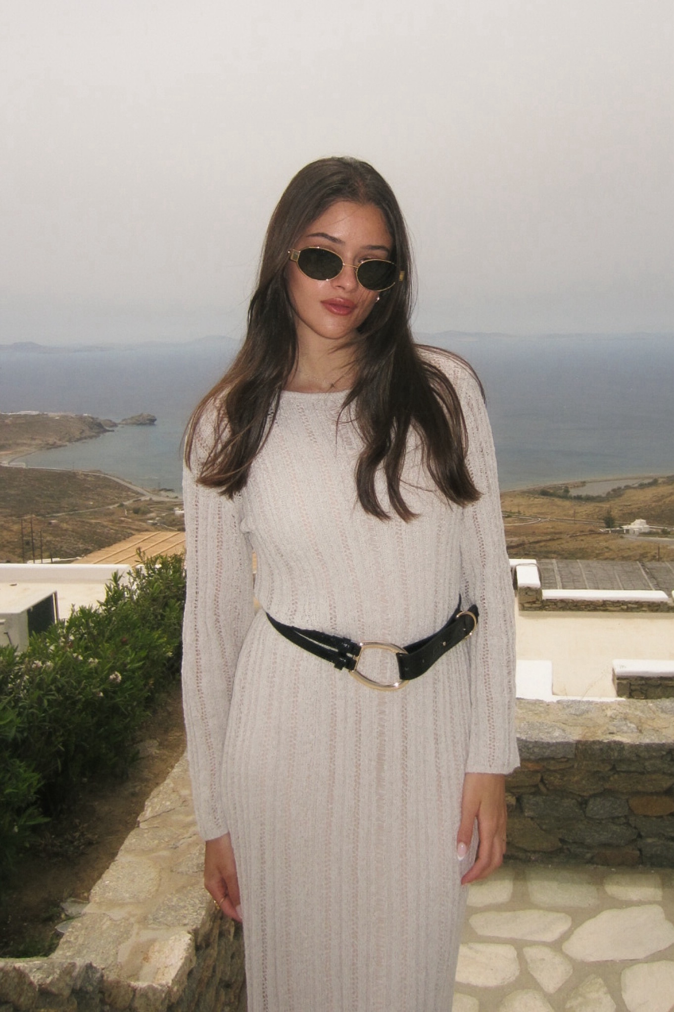 Greece outfit modest summer vacation outfit crochet midi dress