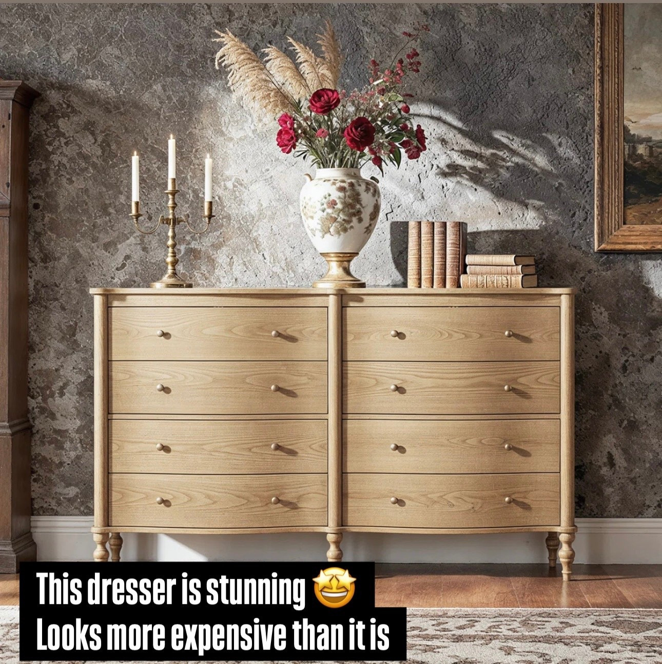 This look-for-less dresser with curved details gives major designer vibes without the designer price tag. The soft rounded edges add a modern yet timeless feel that instantly elevates any bedroom, nursery, or entryway while staying budget-friendly and functional.

look for less dresser, curved dresser affordable, budget friendly dresser, rounded edge dresser, modern curved dresser, designer inspired dresser for less, affordable bedroom furniture, neutral bedroom dresser, minimalist dresser, nursery dresser curved, contemporary dresser under budget, furniture dupes, high end look furniture for less, bedroom storage ideas, trendy home decor furniture, LTK home finds, Pinterest home decor inspiration

#LTKHome #LTKSaleAlert