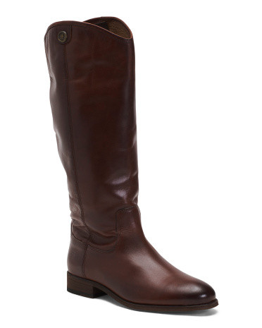 Leather Melissa Button High Shaft Boots | TJ Maxx