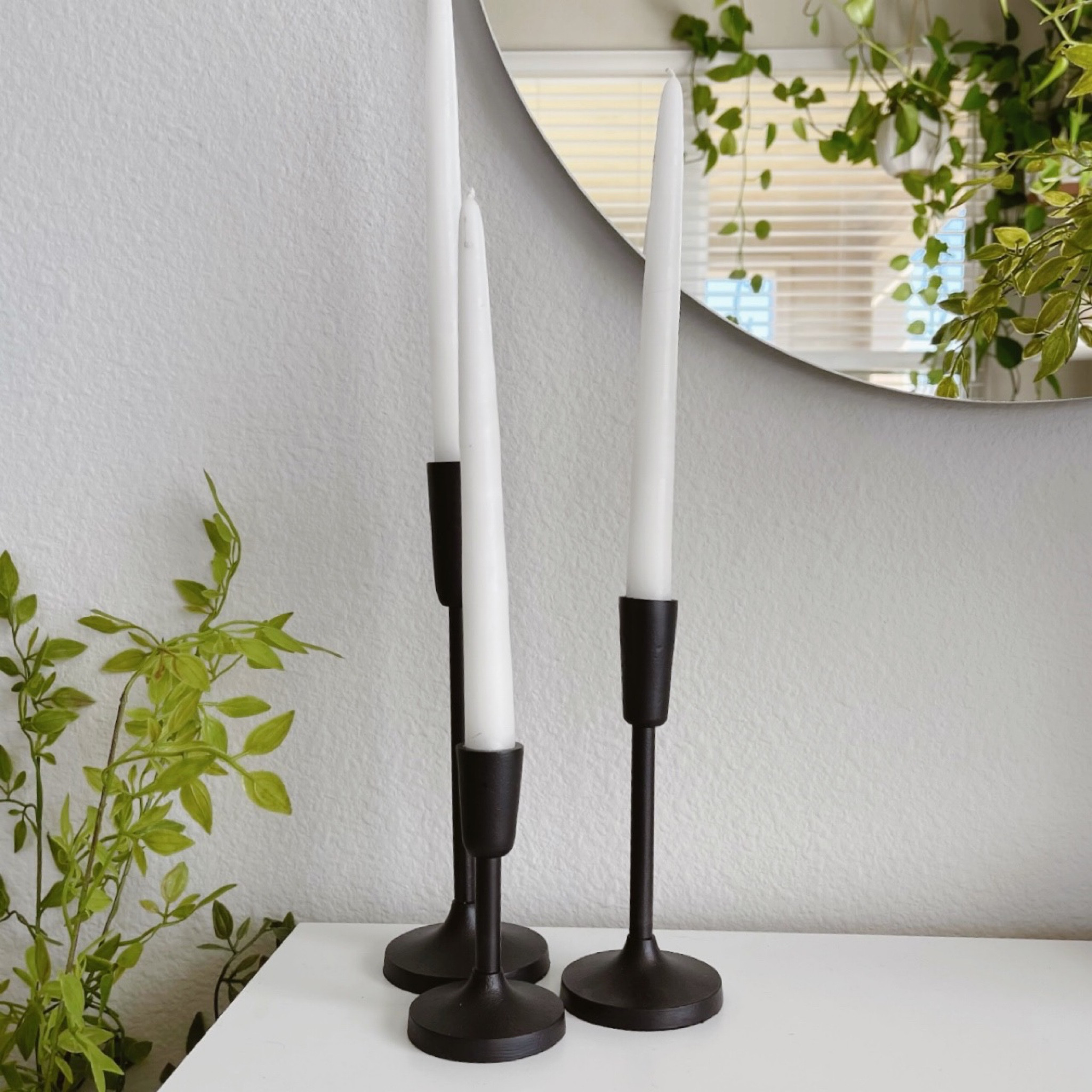 Shop the picture! Candlesticks + holders, artificial stems, and mirror. 

#targetdecor #amazondecor

#LTKhome #LTKFind #LTKunder50