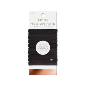 Gimme Medium Hair Elastics, Black, 10 CT | CVS