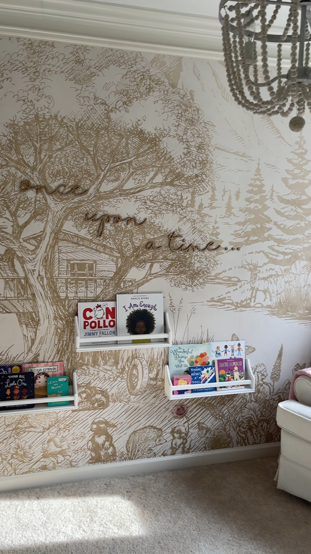 Transforming my daughter’s nursery into a big girl room ✨ starting out with a neutral, whimsical wall. 

#LTKbaby #LTKunder100 #LTKhome