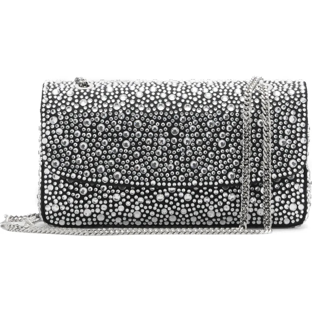 MANGO Crystal Embellished Shoulder Bag in Black at Nordstrom Rack | Nordstrom Rack