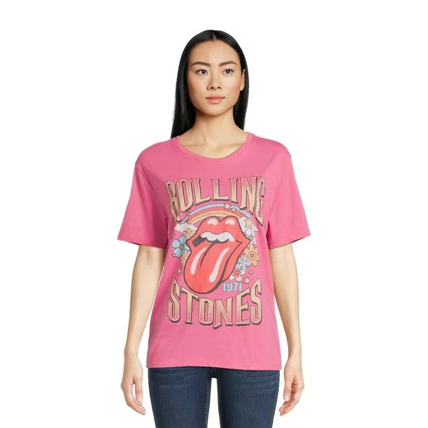 Time And Tru Women's Band Graphic T-Shirt | Walmart (US)