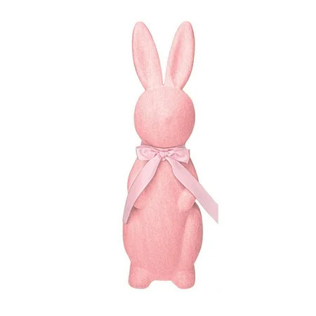 1Pcs Easter Decorations - Flocked Easter Bunny Decor - Spring Tables Decoration Centerpieces Indoor - Easter Decorating Bunnies for Home Party | Walmart (US)