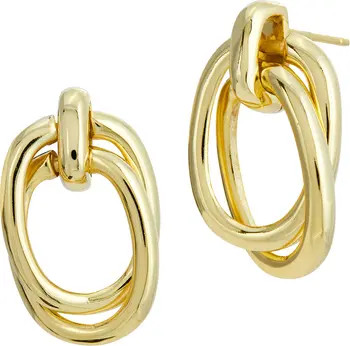 SAVVY CIE JEWELS 18K Yellow Gold Plated Doorknocker Earrings | Nordstromrack | Nordstrom Rack