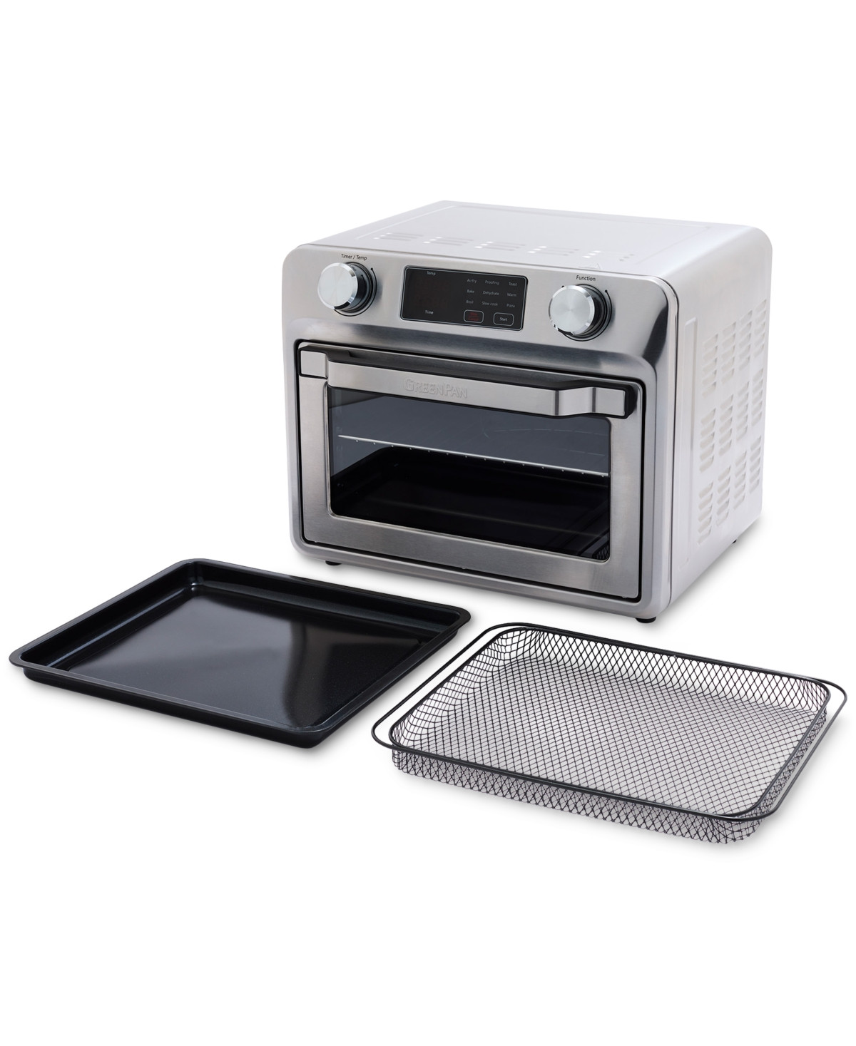 GreenPan Bistro Multifunction 9-in-1 Air Fryer Countertop Oven - Stainless Steel | Macy's