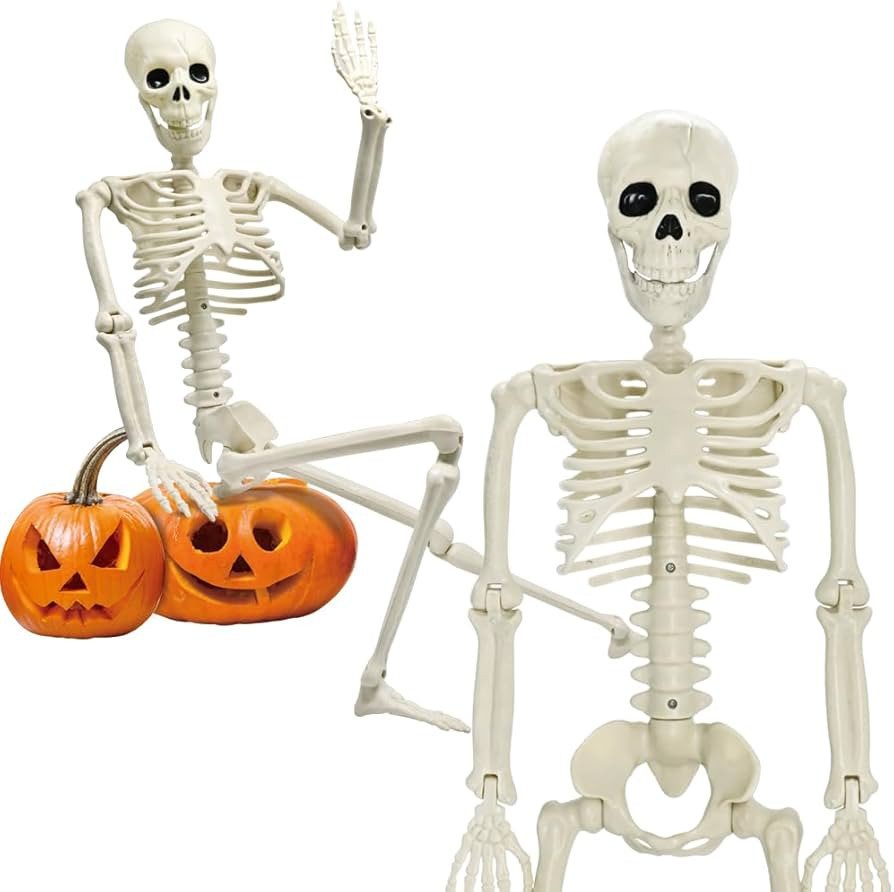 UMEELR Halloween Skeleton Decorations, 36in/3ft Plastic Full Body with Movable Joints Skeleton fo... | Amazon (US)
