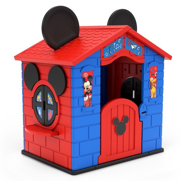 Disney Mickey Mouse Plastic Indoor/Outdoor Playhouse with Easy Assembly by Delta Children | Walmart (US)